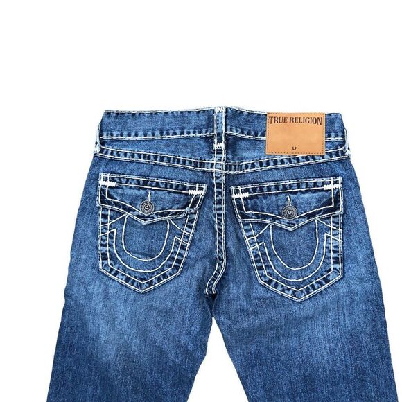 True Religion Jeans Size 29 RICKY Relaxed Straight Blue - Picture 2 of 10